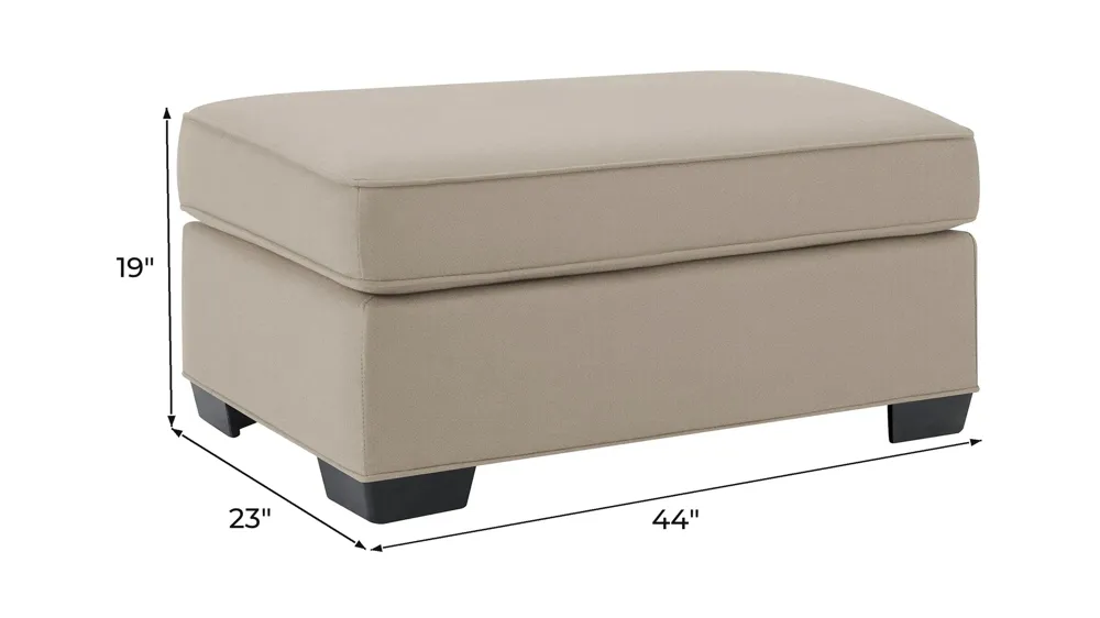 Wellsley Chair and a Half Ottoman Dimensions