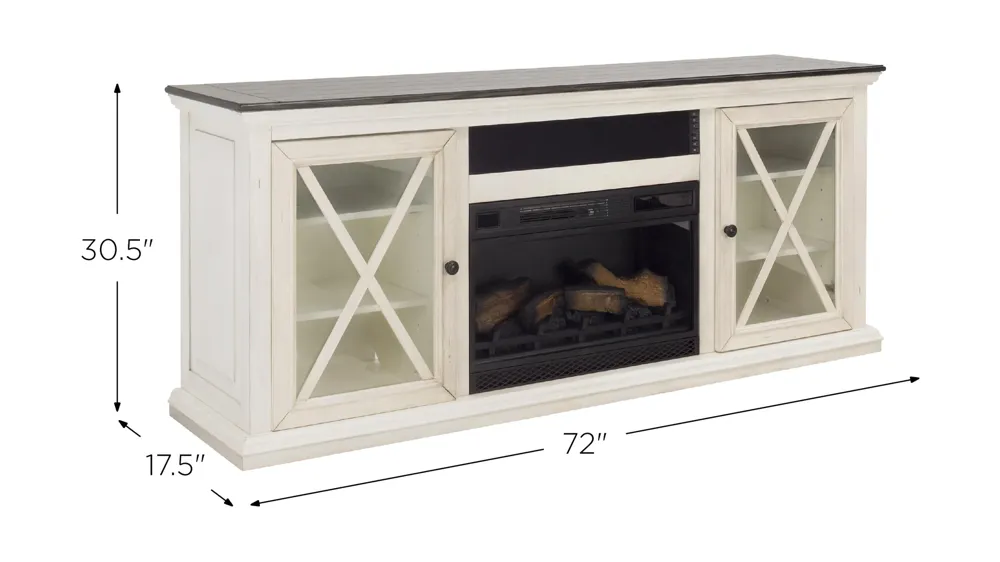Hadley 72" Media Console w/Speakers Dimensions