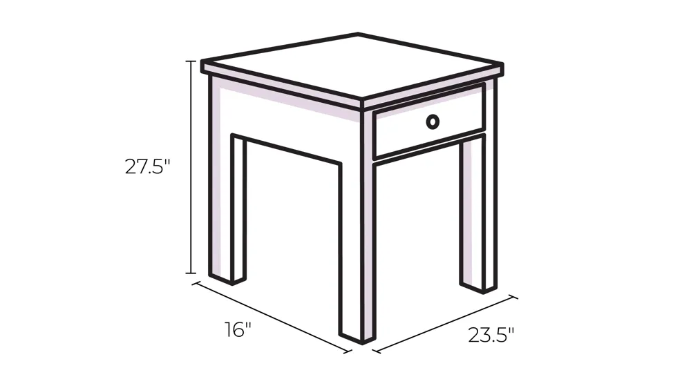 Villa Valencia Side Table Dimensions
