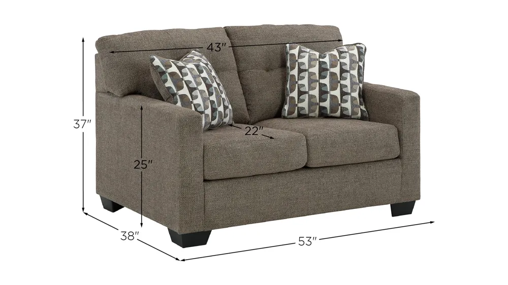 Mahoney Loveseat Dimensions