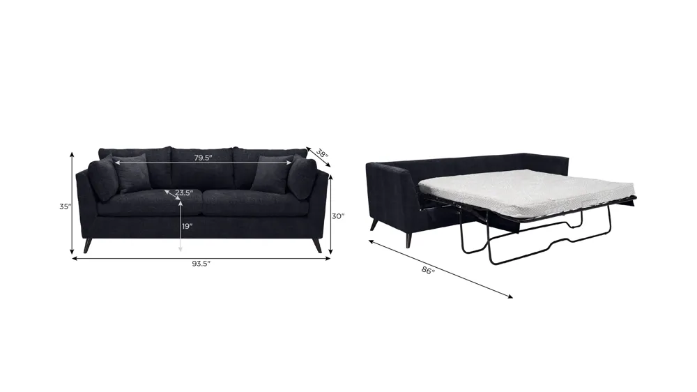 Caruso Queen Sleeper Sofa Dimensions