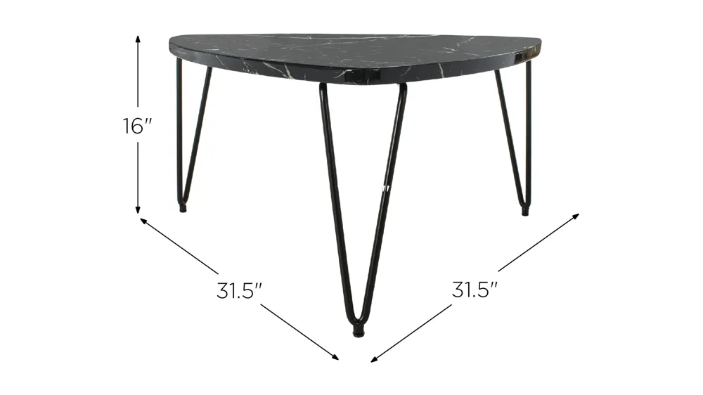 Dara Triangle Coffee Table Dimensions