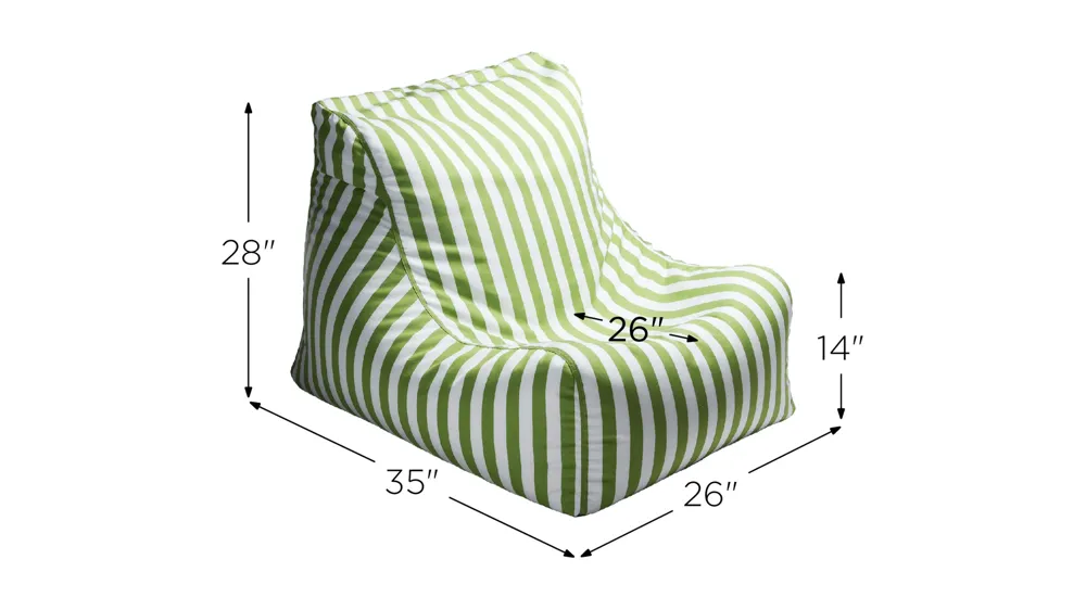 Tobin Outdoor Bean Bag Chair Dimensions
