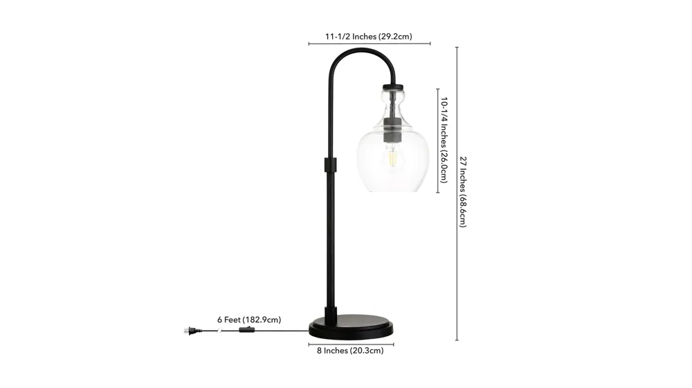 Nadire Arc Table Lamp Dimensions
