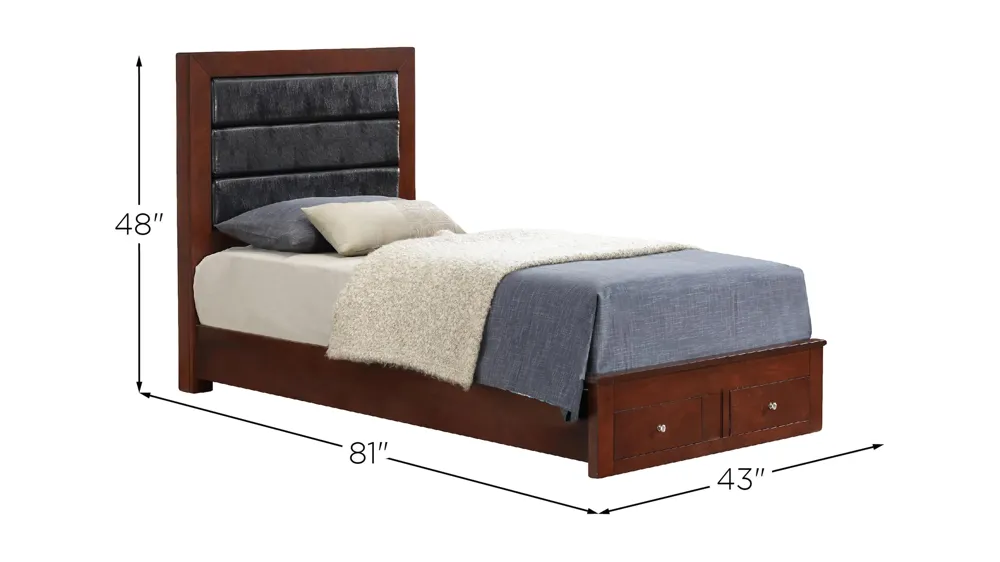 Burlington Twin Storage Bed Dimensions