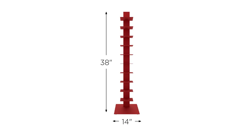 Sapiens 38" Bookcase Tower Dimensions