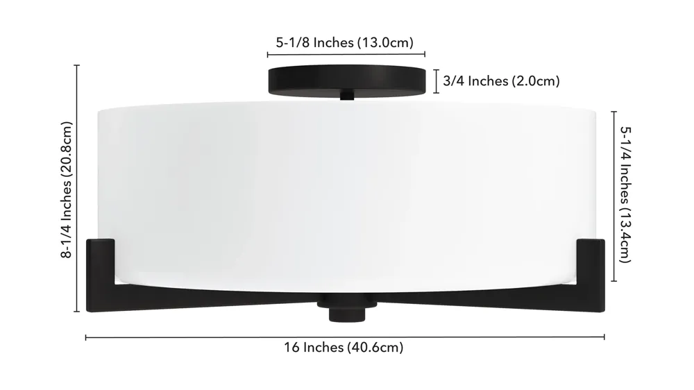 Hamlin Semi Flush Mount Dimensions
