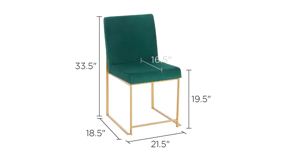 Fuji Dining Chairs: Set of 2 Dimensions