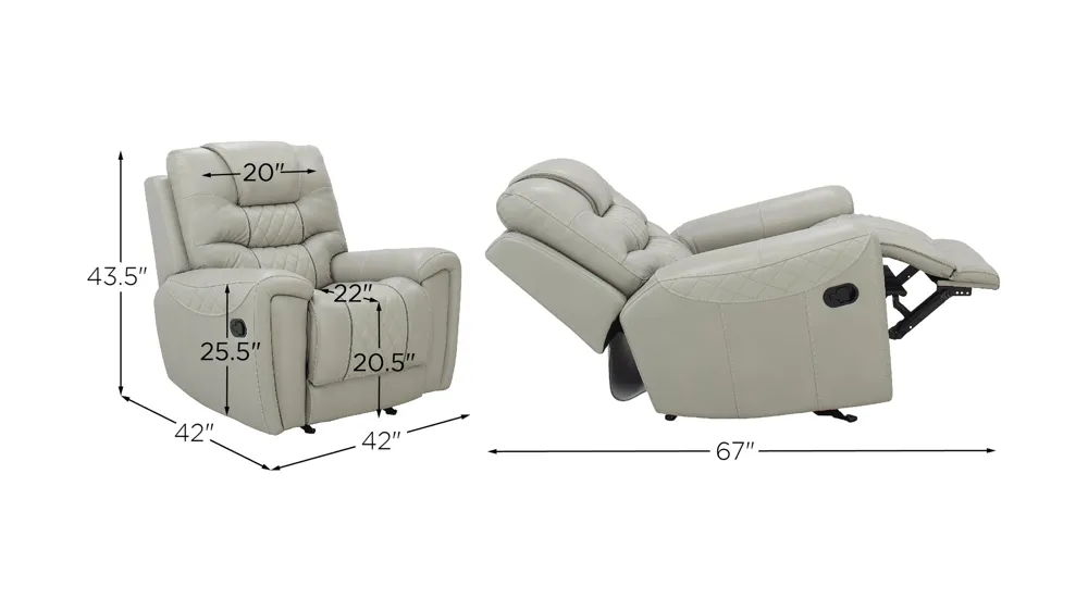 Corrigan Glider Recliner Dimensions
