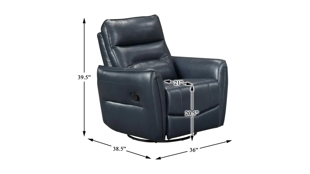 Oberon Swivel Glider Reclining Chair Dimensions