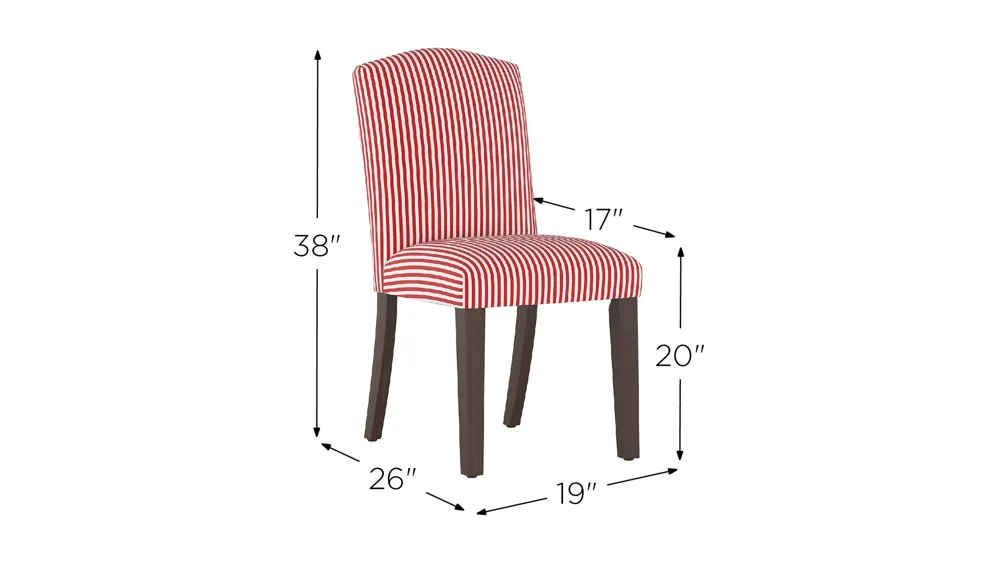 Merry Upholstered Arched Back Dining Chair Dimensions