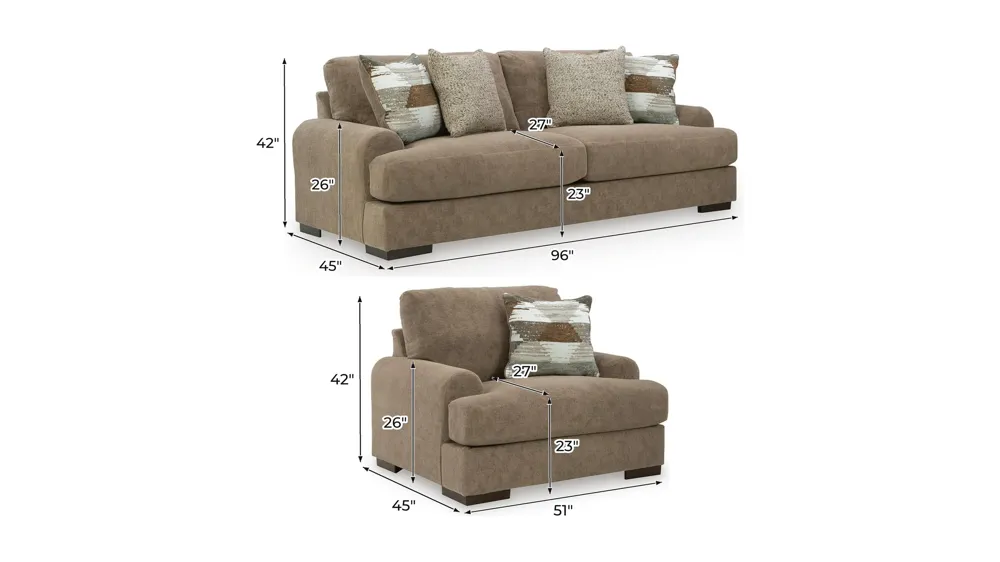 Nolenburg Living Room Set Dimensions