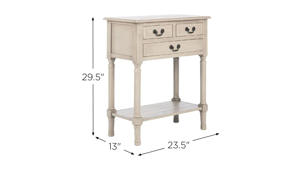 Lelia 3 Drawer Console Table Dimensions