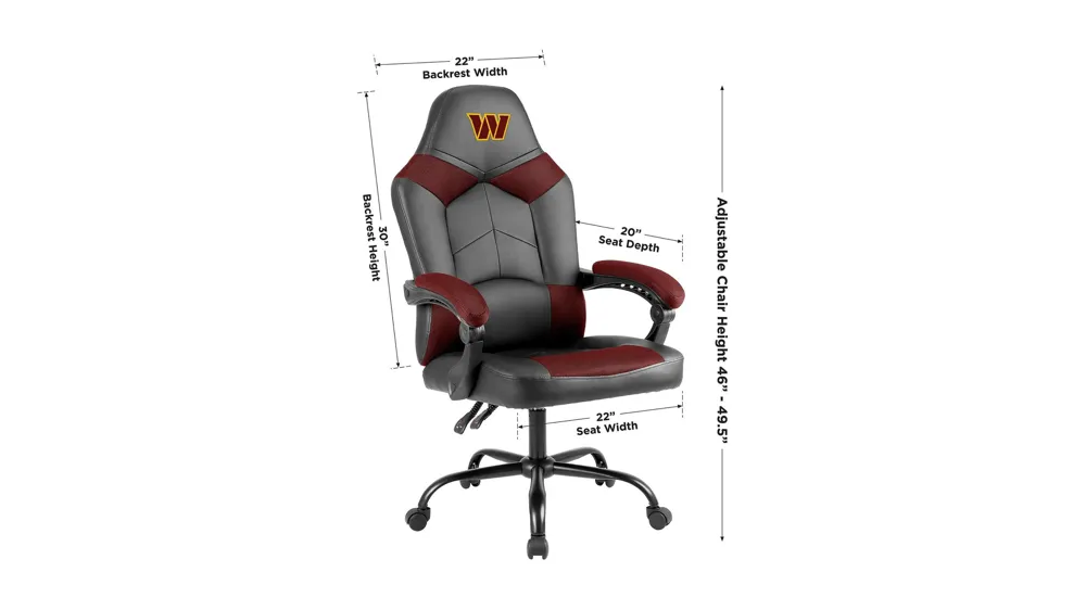 NFL Oversized Adjustable Office Chairs Dimensions