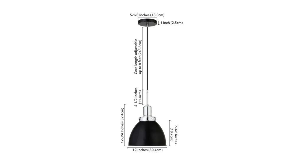 Pari Metal Pendant Dimensions