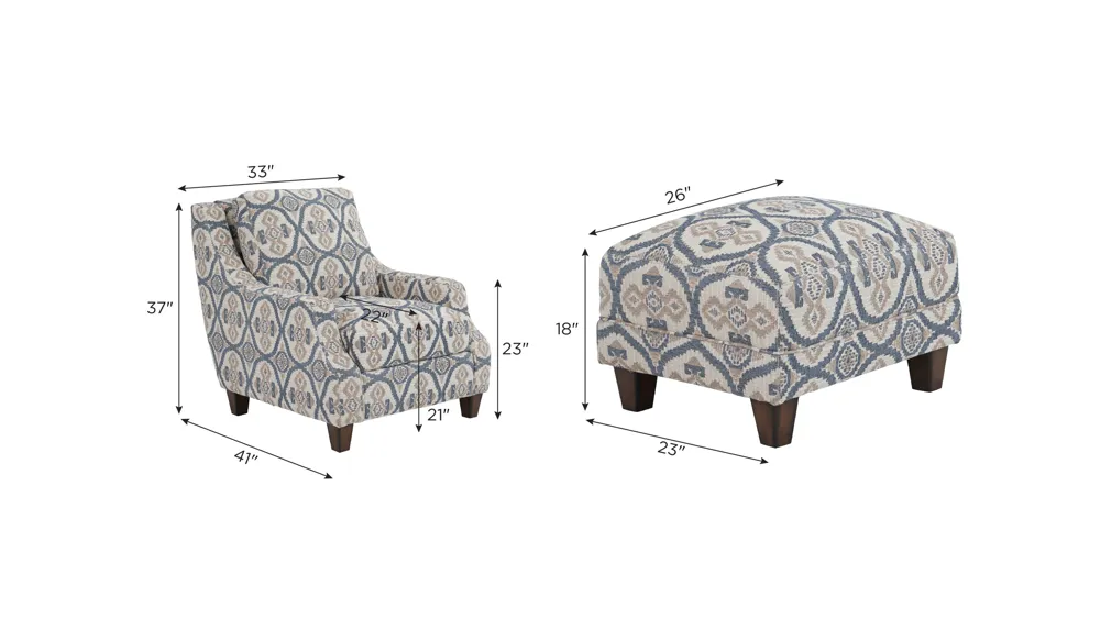 Boswell Living Room Set Dimensions