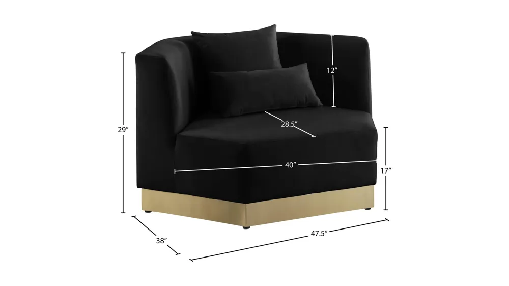 Marquis Velvet Chair Dimensions