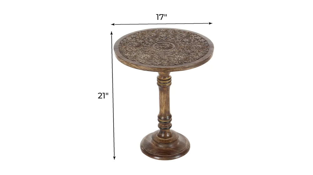 Ivy Collection Vintage Accent Table Dimensions