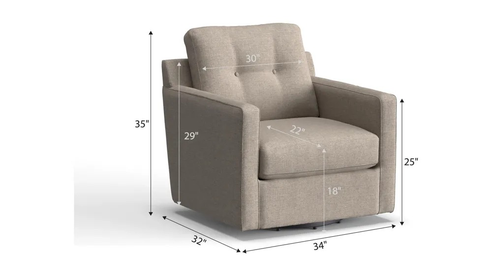 ModularOne Swivel Chair Dimensions