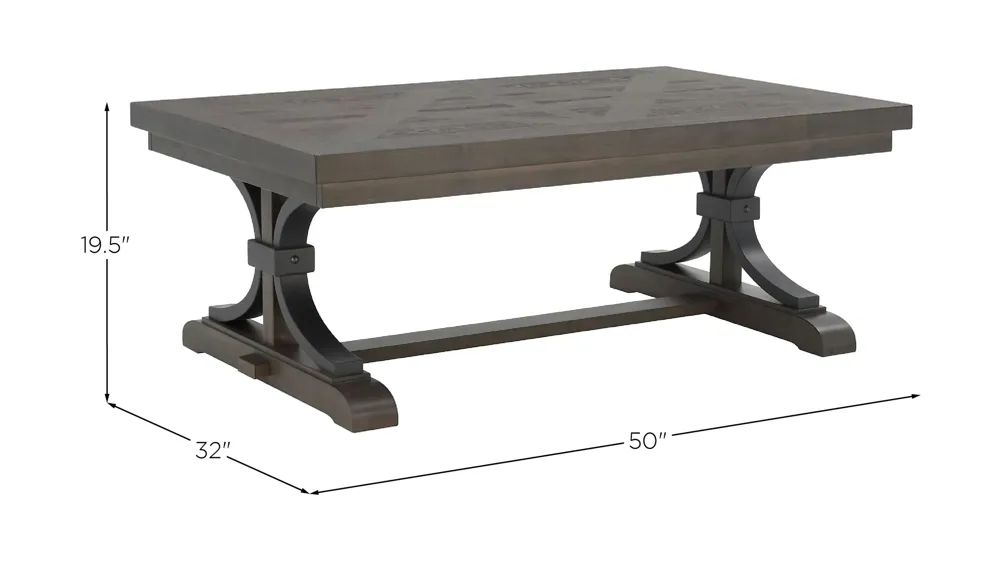 Halloway Rectangular Cocktail Table Dimensions