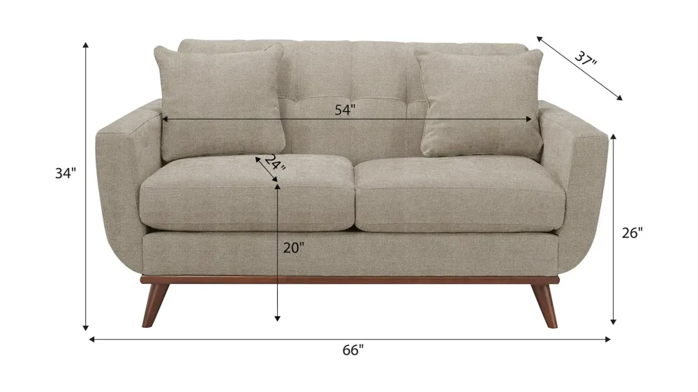 Milo Loveseat Dimensions