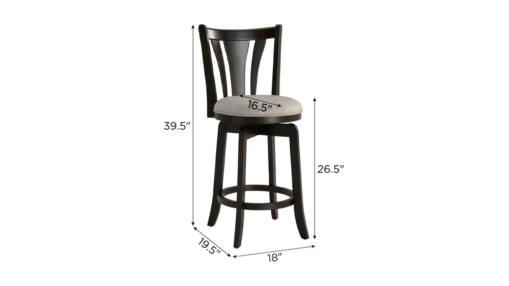 Winslow Swivel Counter Stool Dimensions