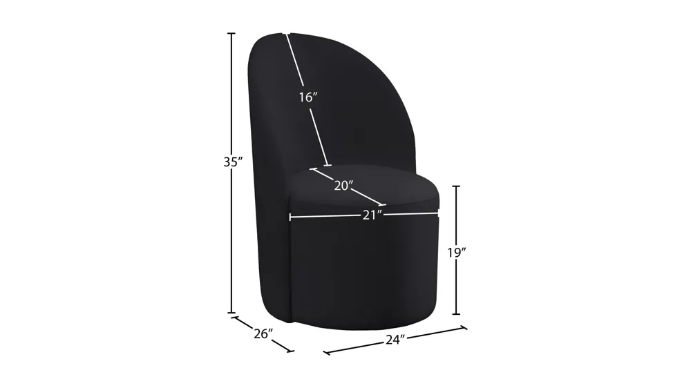 Hautely Boucle Fabric Accent Chair Dimensions