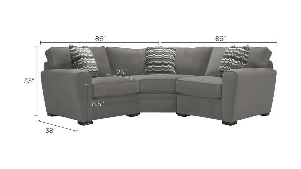 Artemis II 3-pc. Sectional Dimensions