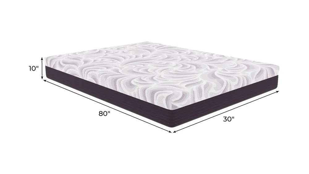 Sleep by Raymour & Flanigan Medium Memory Foam Mattress Dimensions