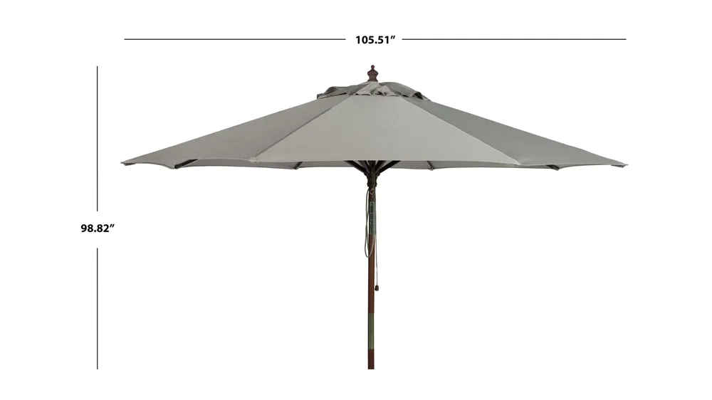 Cassidy 9 ft Wooden Outdoor Umbrella Dimensions