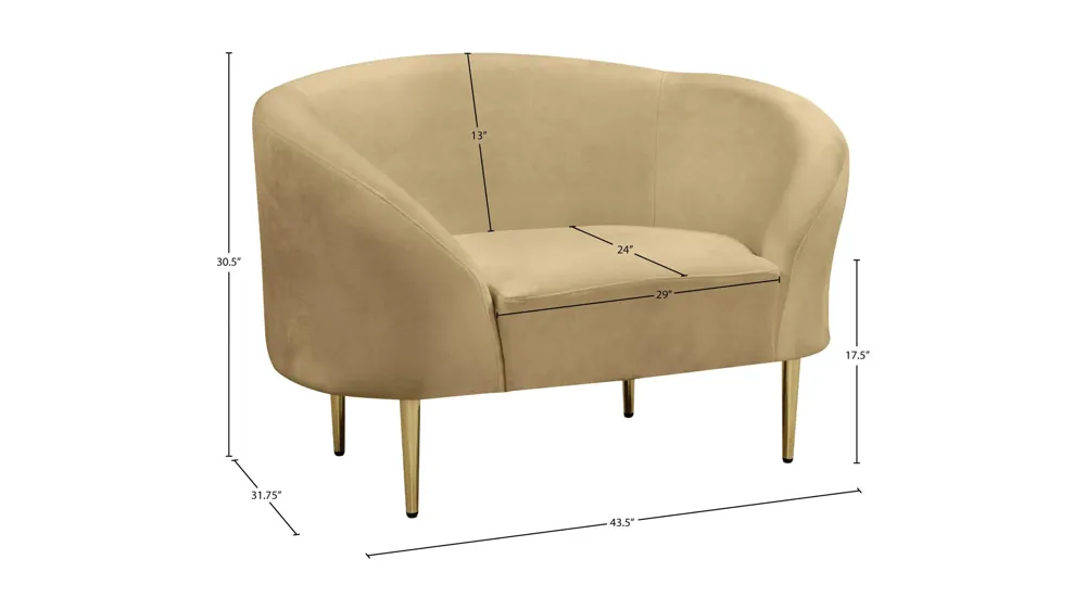Ritz Velvet Chair Dimensions
