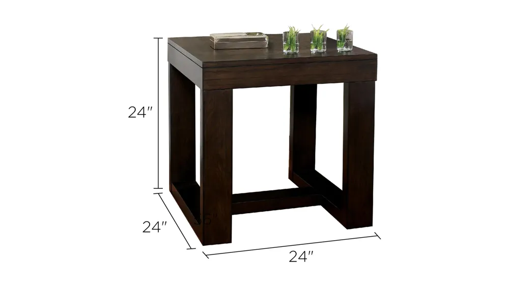 Tula Square End Table Dimensions