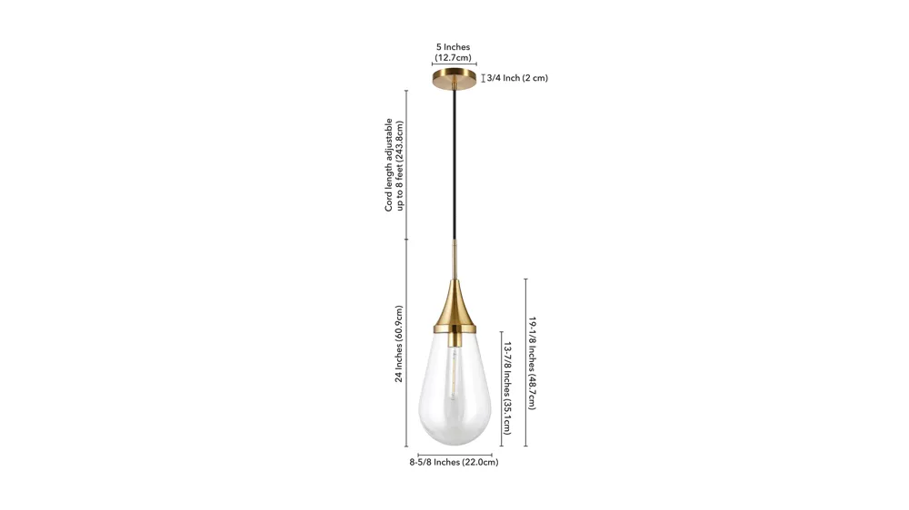 Deepa Pendant Dimensions