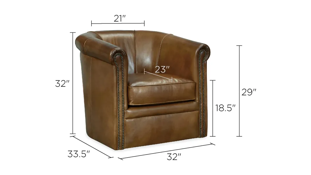 Axton Swivel Club Chair Dimensions
