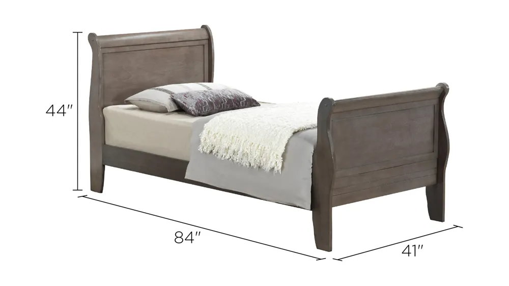 Rossie Sleigh Bed Dimensions