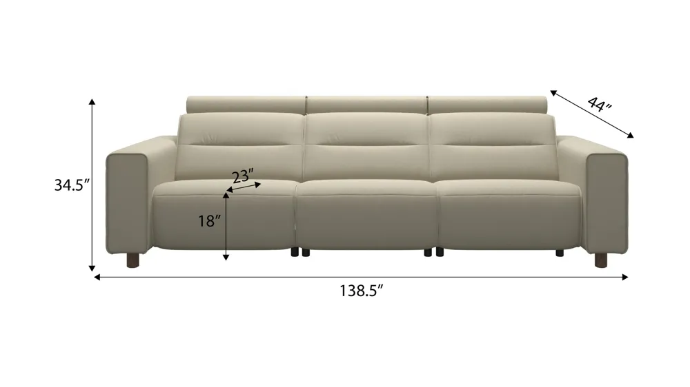Emily 6-pc. Power Sofa Dimensions