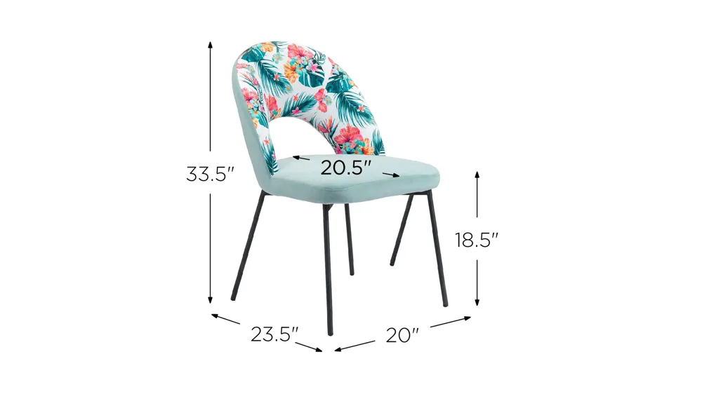 Bethpage Dining Chair - Set of 2 Dimensions
