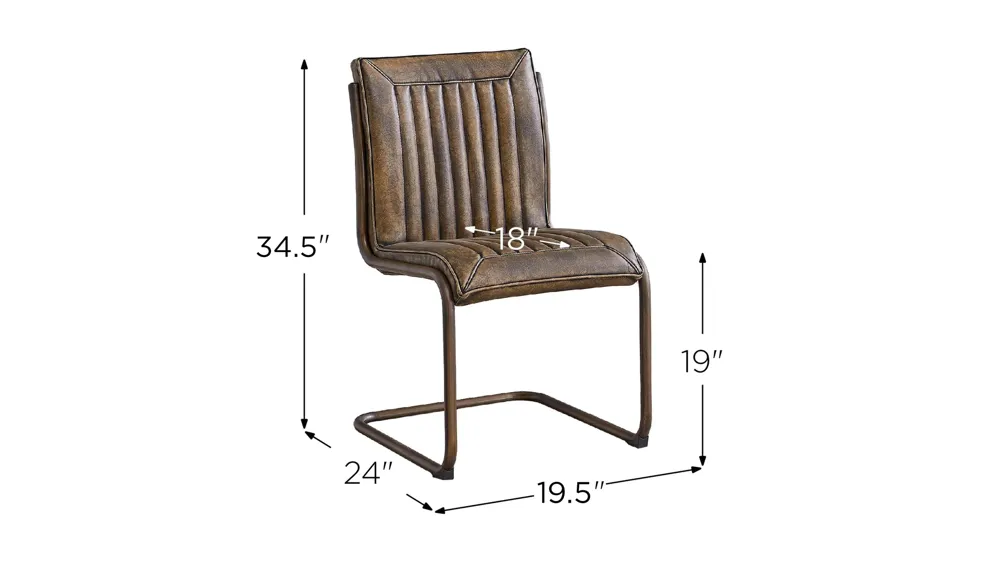 Cooper Dining Chair Gold Frame: Set of 2 Dimensions