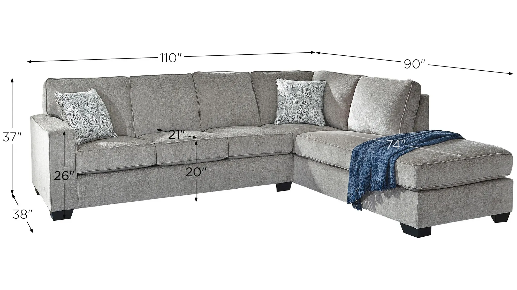 Adelson Chenille 2-pc. Sectional