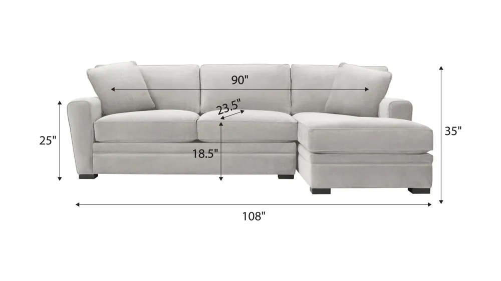 Artemis II 2-pc. Sectional Dimensions