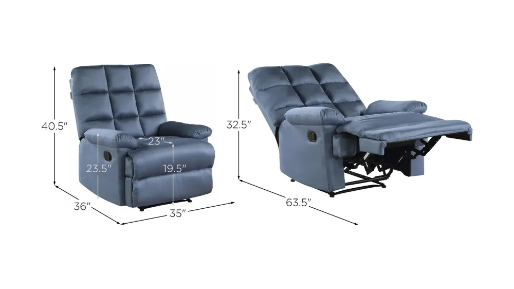 Cynthia Manual Recliner Dimensions