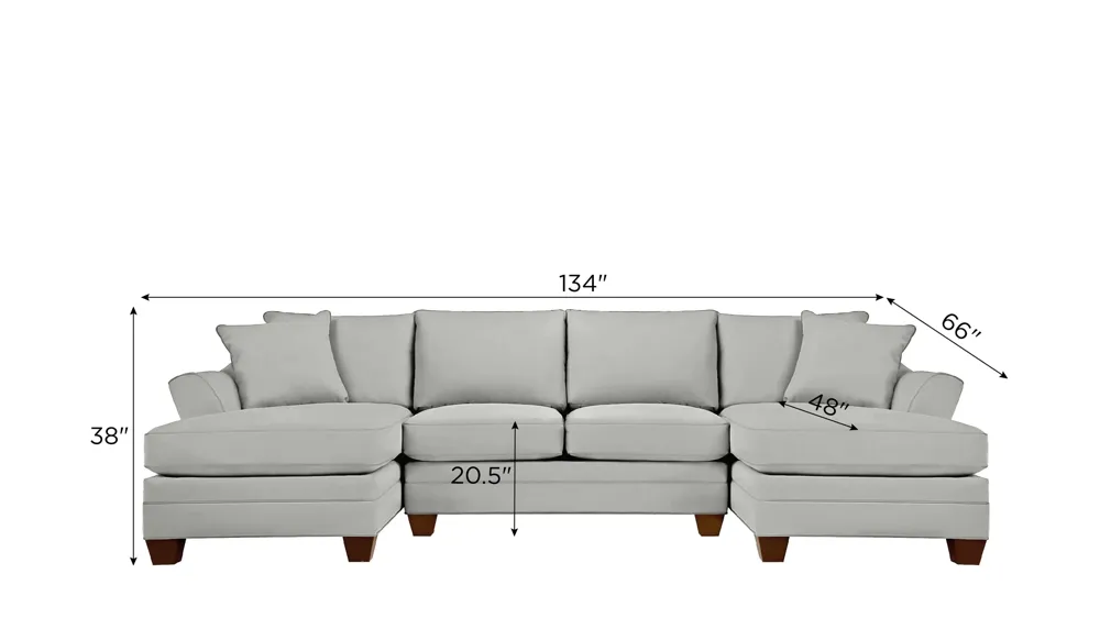 Foresthill 3-pc. Symmetrical Chaise Sectional Sofa Dimensions