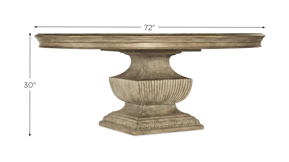 Castella 72in Round Dining Table Dimensions