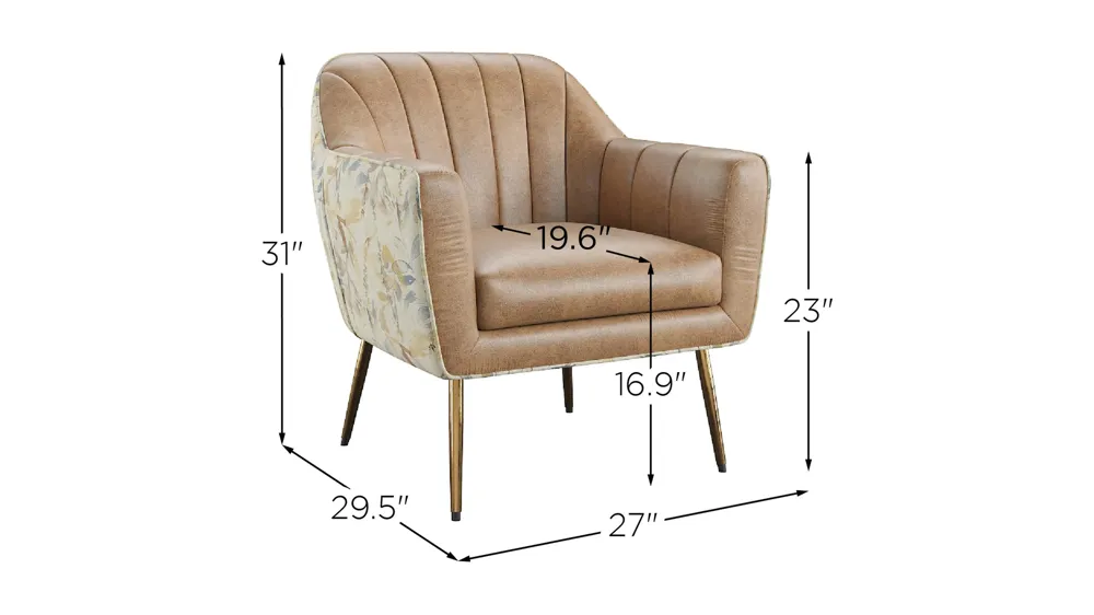 Ophelia Leaf Accent Chair Dimensions