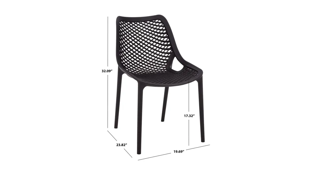 Leila Outdoor Dining Chairs -Set of 2 Dimensions