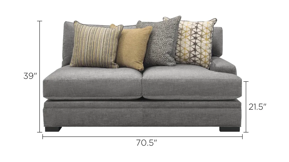 Bayside Right Arm Facing Loveseat Dimensions