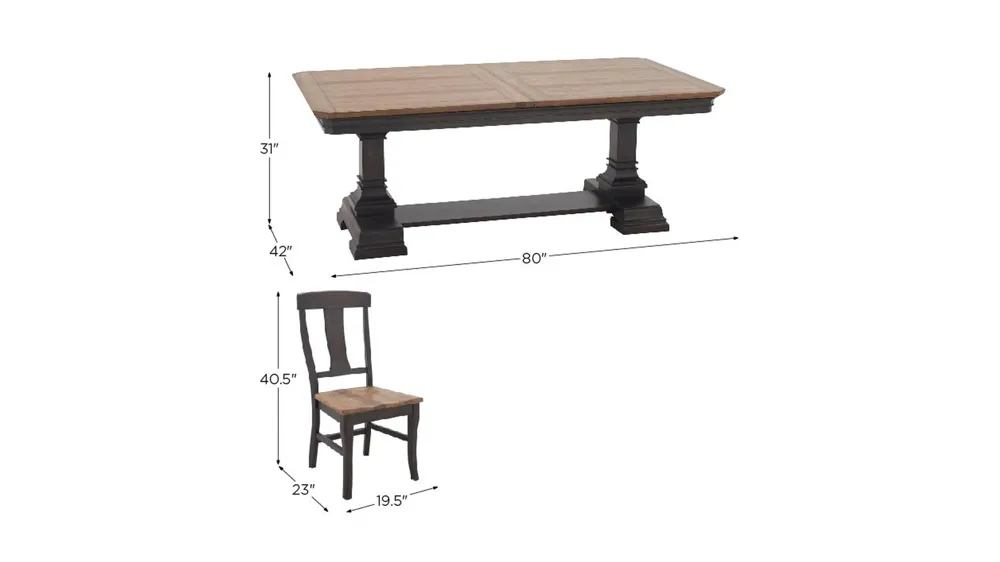 Kingshill 5-pc. Dining Set Dimensions
