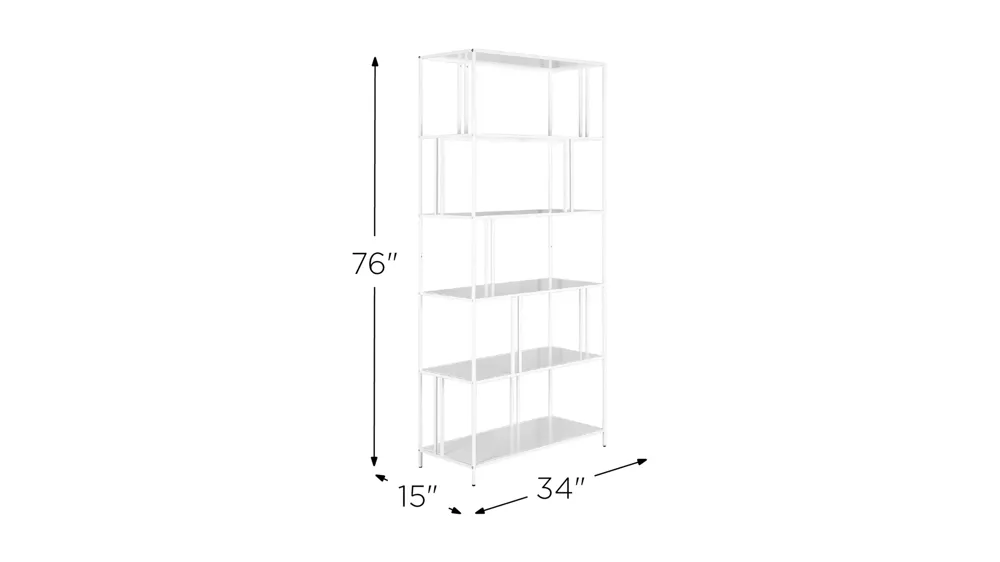 Lee 34" Wide Bookcase Dimensions