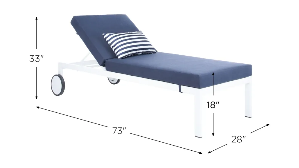 Remsin Outdoor Chaise Lounge Dimensions