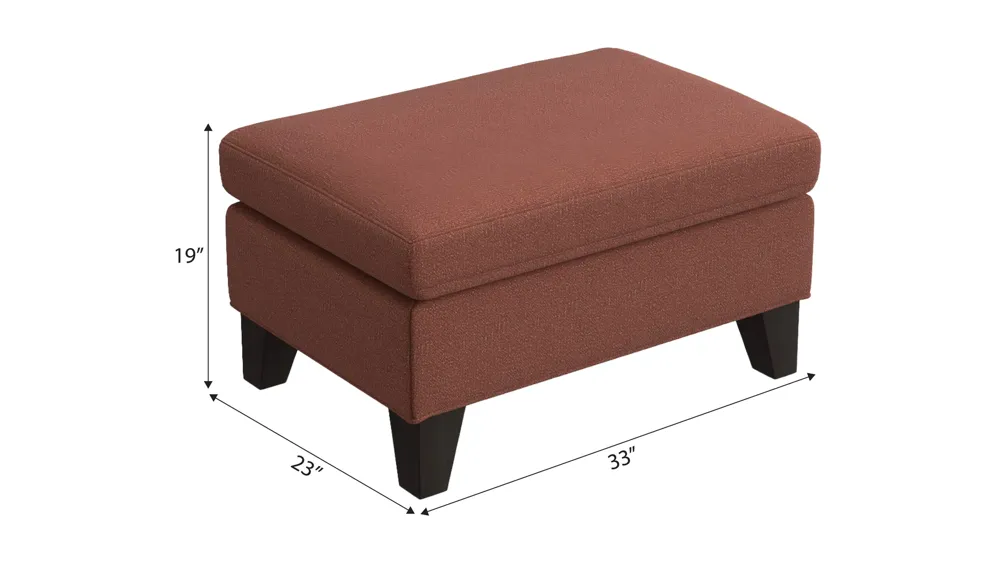 Carmine Ottoman Dimensions